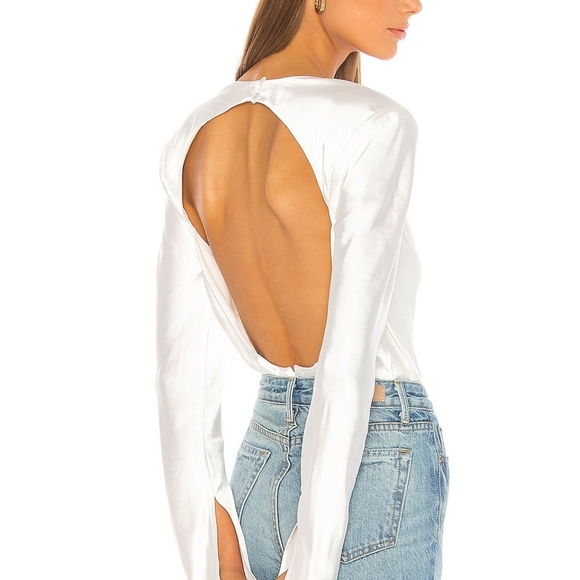 Satin Cutout Backless Top - Picture 2 of 6